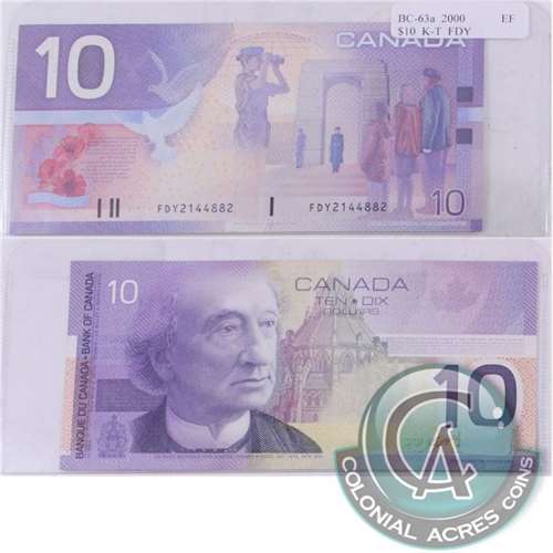 BC-63a 2000 Canada $10 Knight-Thiessen, FDY, EF