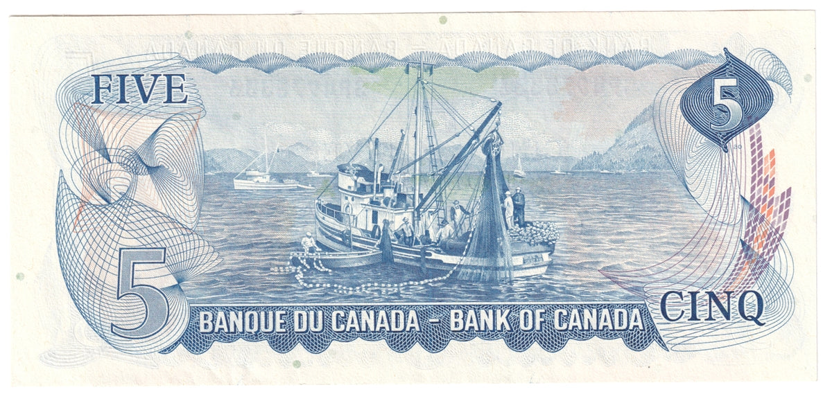 BC-48b 1972 Canada $5 Lawson-Bouey, SP, AU-UNC