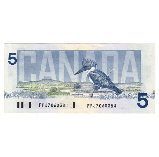 BC-56b 1986 Canada $5 Thiessen-Crow, FPJ, AU-UNC