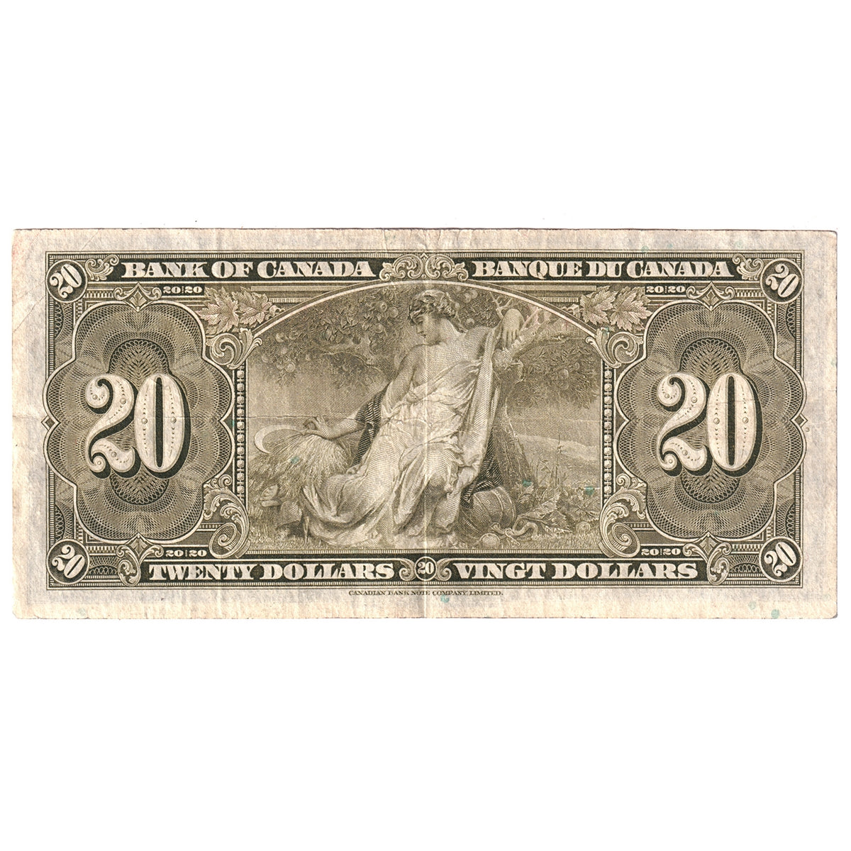 BC-25b 1937 Canada $20 Gordon-Towers, C/E, VF-EF