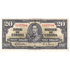 BC-25b 1937 Canada $20 Gordon-Towers, E/E, VF