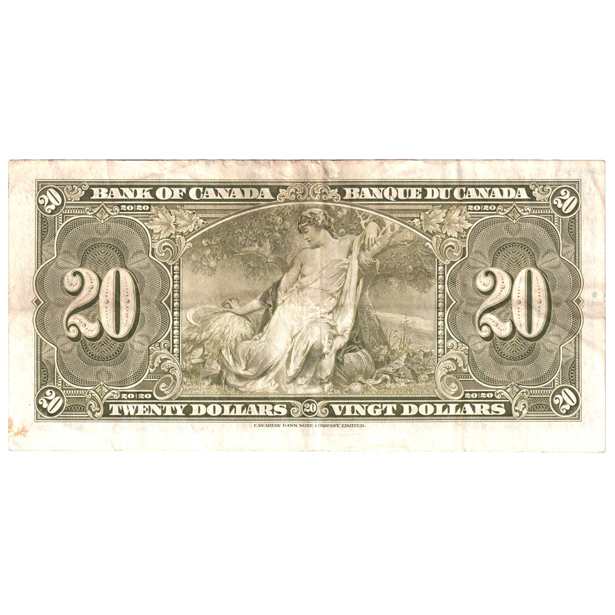 BC-25b 1937 Canada $20 Gordon-Towers, E/E, VF