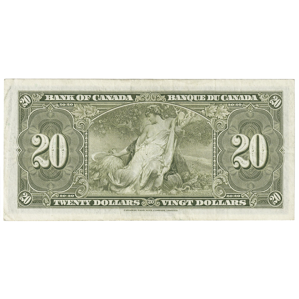 BC-25b 1937 Canada $20 Gordon-Towers, E/E, VF-EF