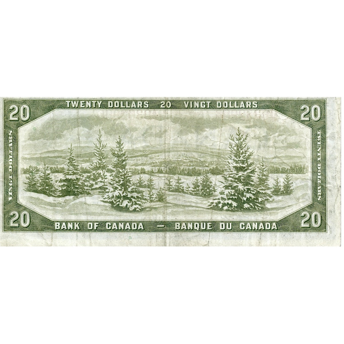 BC-33a 1954 Canada $20 Coyne-Towers, Devil's Face, A/E, VF