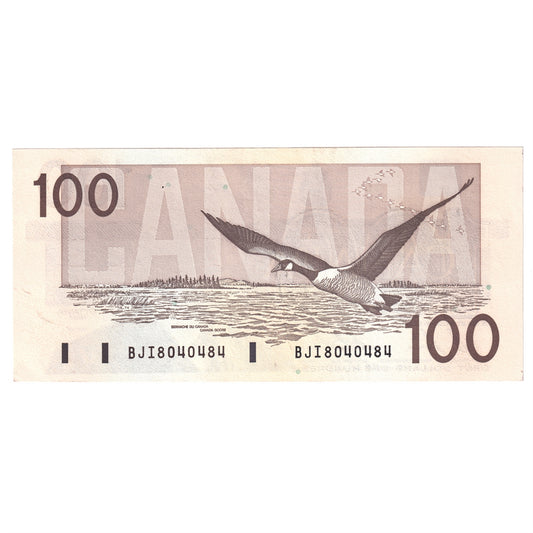 BC-60b 1988 Canada $100 Bonin-Thiessen, BJI, AU-UNC