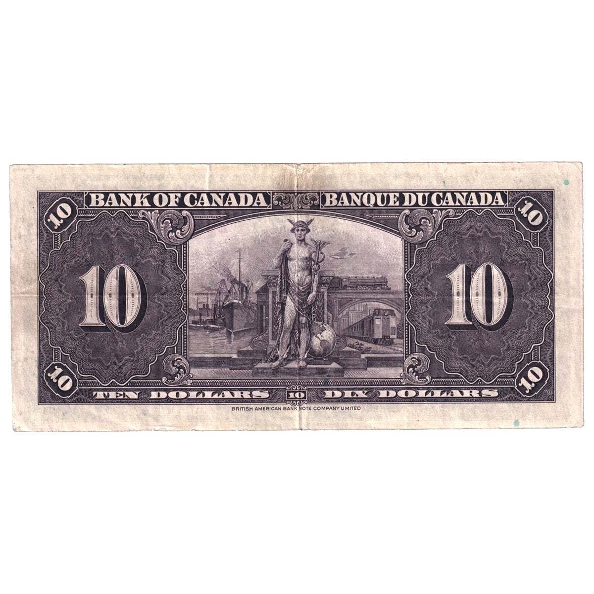 BC-24b 1937 Canada $10 Gordon-Towers, K/D, VF