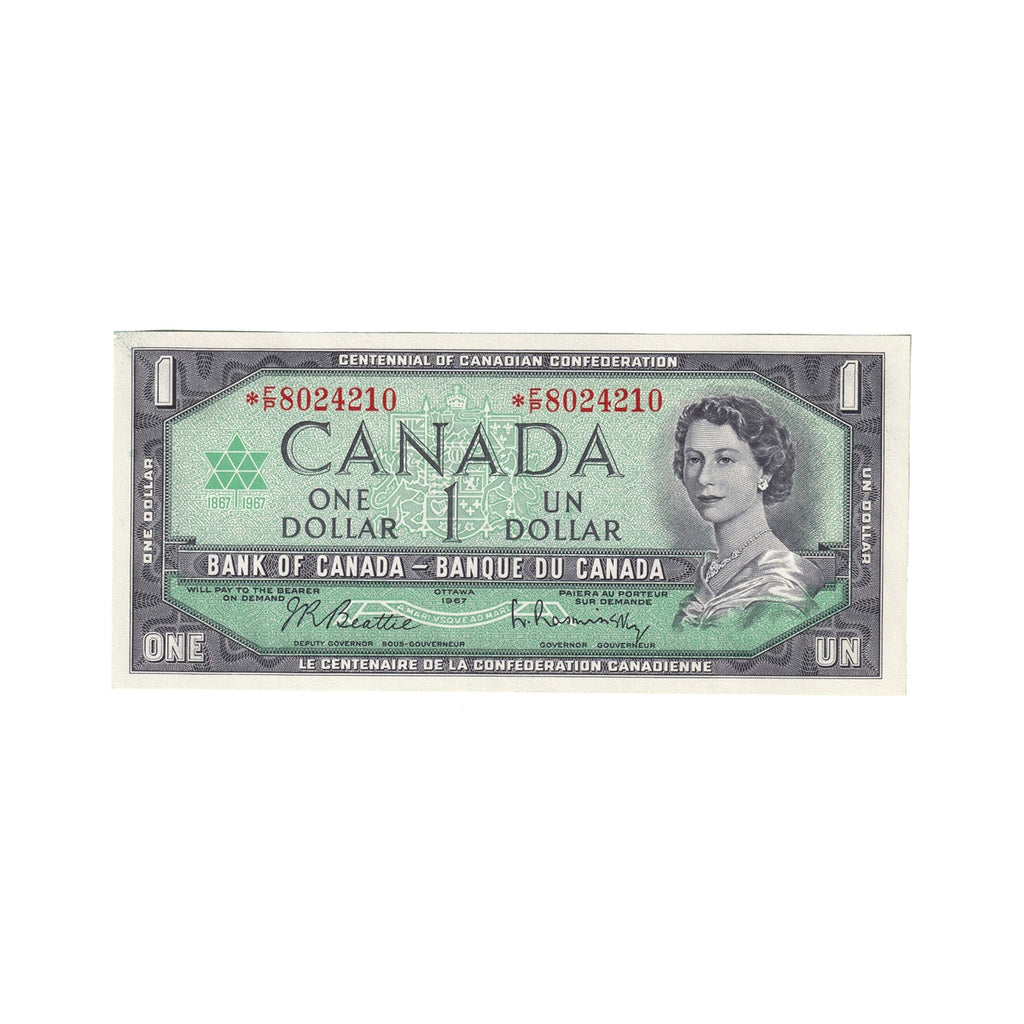 BC-45bA-i 1967 Canada $1 Beattie-Rasminsky, *F/P, UNC