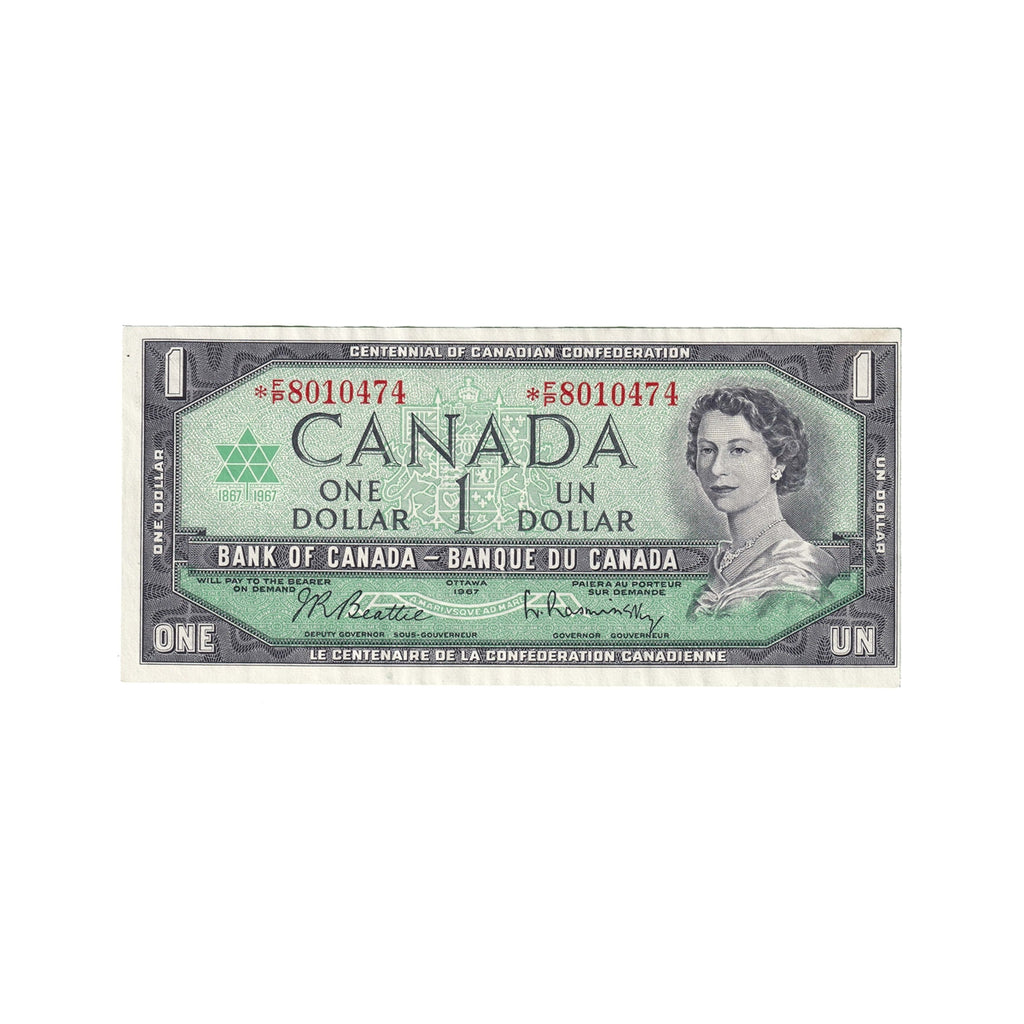 BC-45bA-i 1967 Canada $1 Beattie-Rasminsky, *F/P, VF-EF