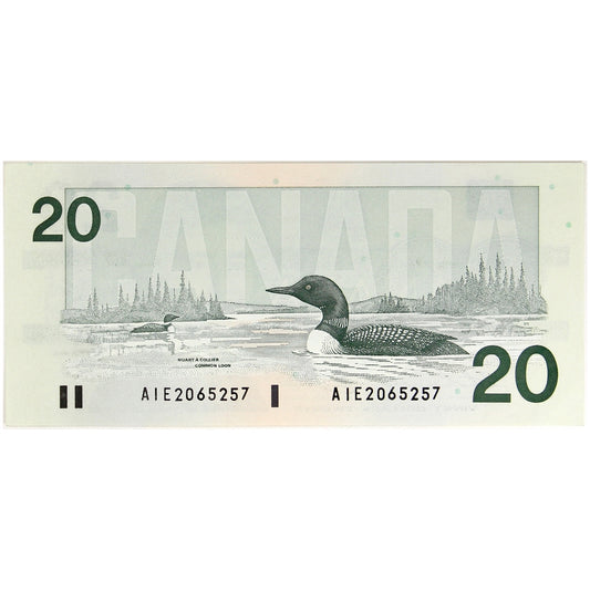 BC-58a-ii 1991 Canada $20 Thiessen-Crow, AIE, AU-UNC