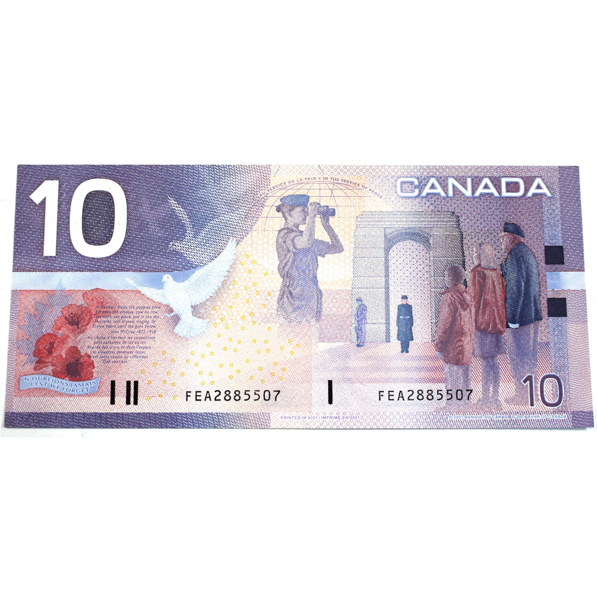 BC-63b 2001 Canada $10 Knight-Dodge, FEA, AU-UNC