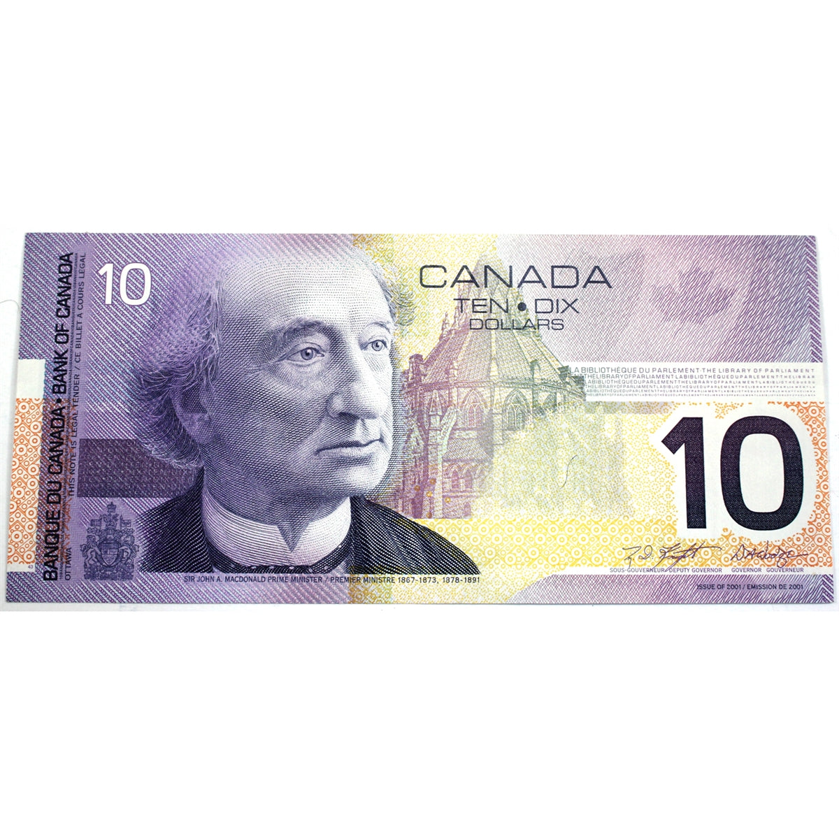 BC-63b 2001 Canada $10 Knight-Dodge, FEA, AU-UNC