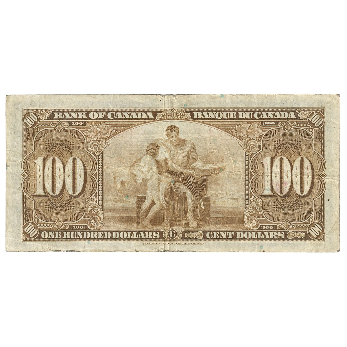 BC-27b 1937 Canada $100 Gordon-Towers, B/J, F-VF