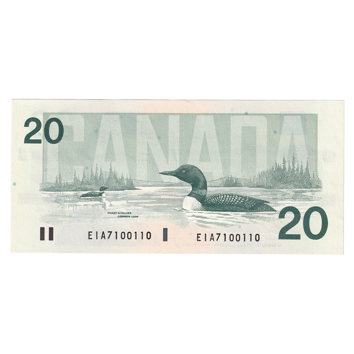 BC-58a 1991 Canada $20 Thiessen-Crow, EIA, UNC