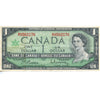 BC-45b-i 1967 Canada $1 Beattie-Rasminsky, M/P, VF-EF