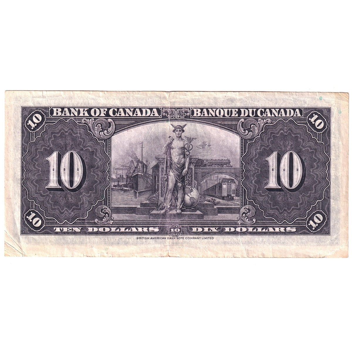 BC-24b 1937 Canada $10 Gordon-Towers, J/D, EF