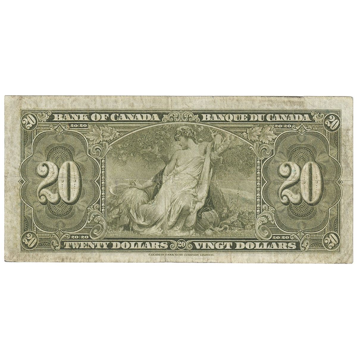 BC-25b 1937 Canada $20 Gordon-Towers, C/E, F-VF