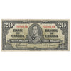 BC-25b 1937 Canada $20 Gordon-Towers, D/E, F-VF