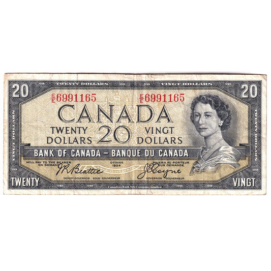 BC-41a 1954 Canada $20 Beattie-Coyne, E/E, VF