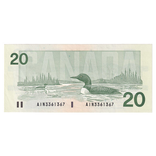 BC-58a-ii 1991 Canada $20 Thiessen-Crow, AIN, AU