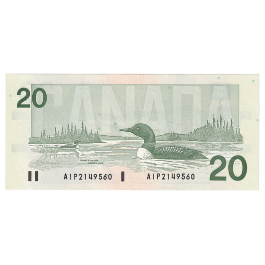 BC-58a-ii 1991 Canada $20 Thiessen-Crow, AIP, AU