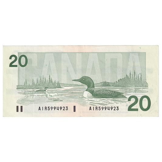 BC-58a-ii 1991 Canada $20 Thiessen-Crow, AIR, CIRC