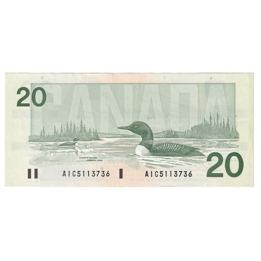 BC-58a-ii 1991 Canada $20 Thiessen-Crow, AIC, AU