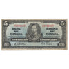 BC-23b 1937 Canada $5 Gordon-Towers, O/C, F-VF