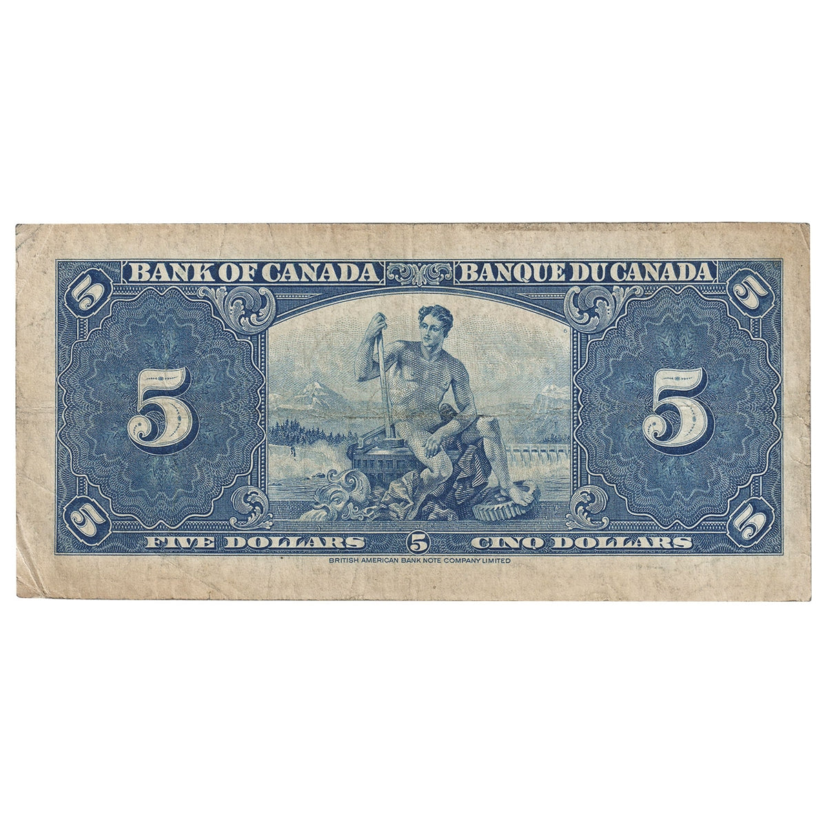 BC-23b 1937 Canada $5 Gordon-Towers, O/C, F-VF