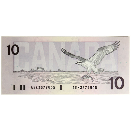 BC-57a 1989 Canada $10 Thiessen-Crow, AEK, CUNC