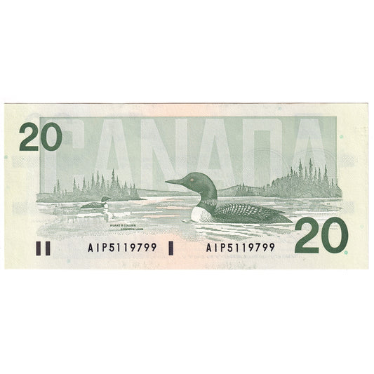 BC-58a-ii 1991 Canada $20 Thiessen-Crow, AIP, UNC