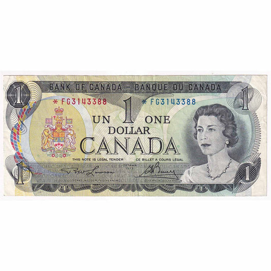 BC-46aA 1973 Canada $1 Lawson-Bouey, *FG, VF