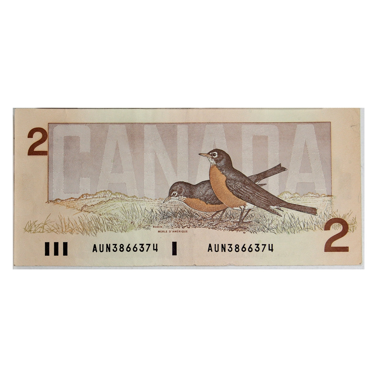 BC-55a 1986 Canada $2 Crow-Bouey, AUN, VF-EF