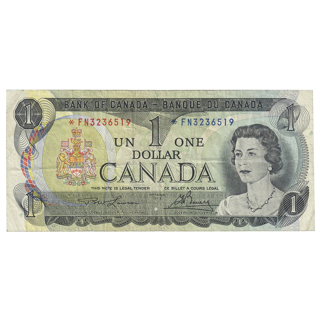 BC-46aA 1973 Canada $1 Lawson-Bouey, *FN, CIRC