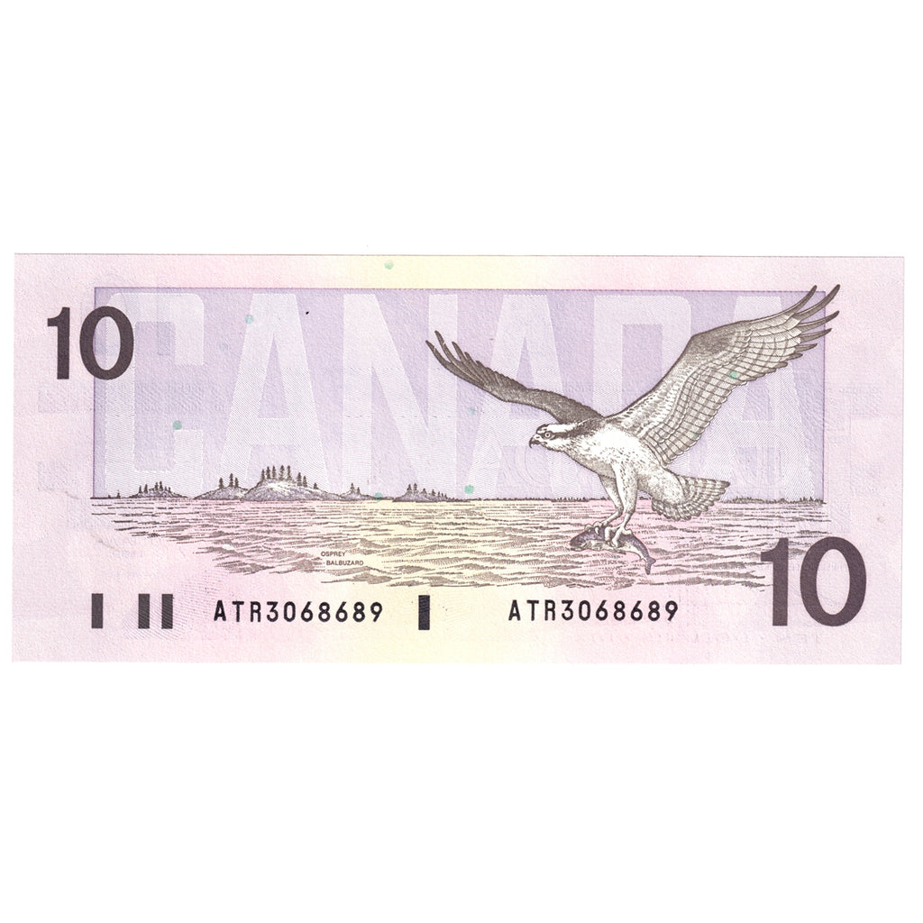 BC-57a 1989 Canada $10 Thiessen-Crow, ATR, CUNC