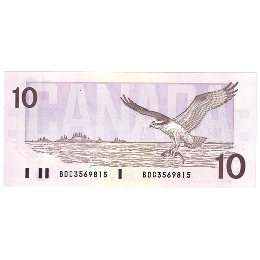 BC-57a 1989 Canada $10 Thiessen-Crow, BDC, CUNC