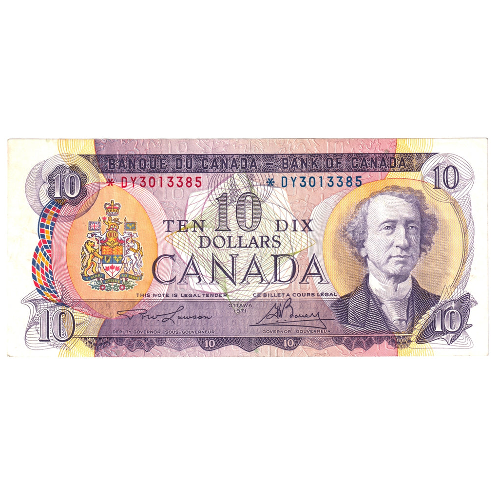 BC-49cA 1971 Canada $10 Lawson-Bouey, *DY Below 3.4M, VF