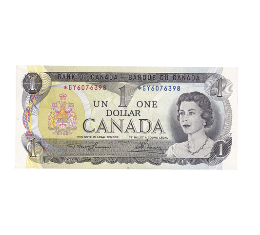 BC-46aA 1973 Canada $1 Lawson-Bouey, *GY, AU-UNC