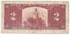 BC-22b 1937 Canada $2 Gordon-Towers, K/B, Circ