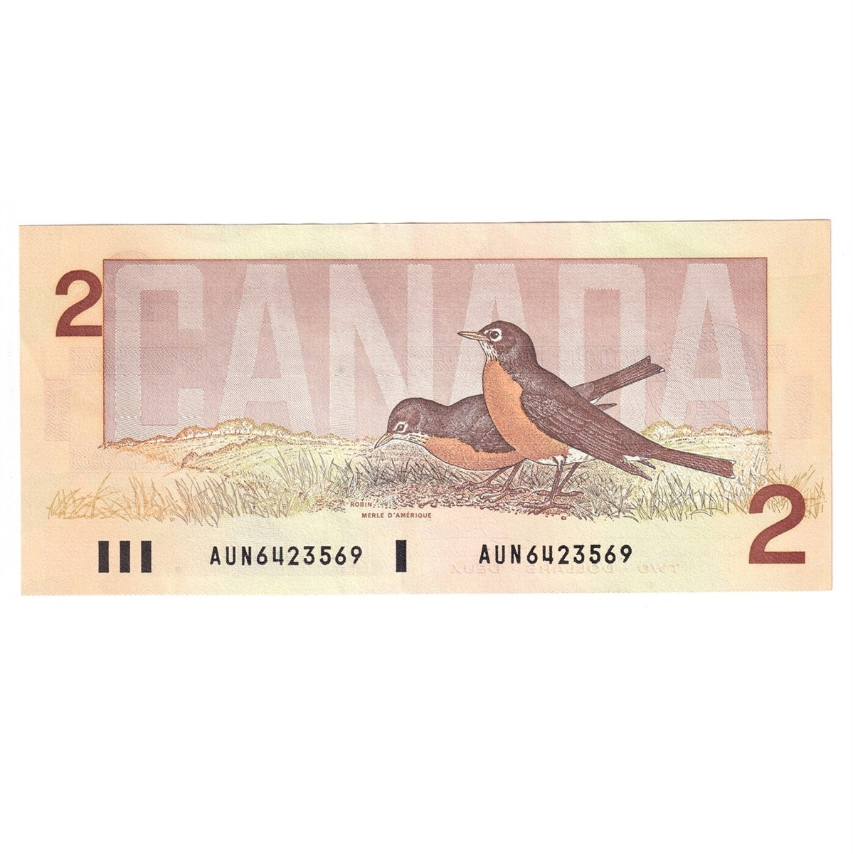 BC-55b 1986 Canada $2 Thiessen-Crow, AUN, EF-AU