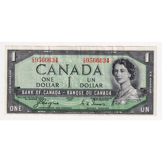 BC-29a 1954 Canada $1 Coyne-Towers, Devil's Face, E/A, VF-EF