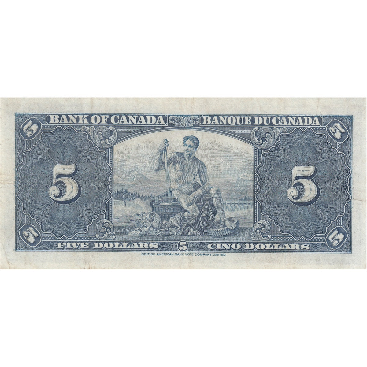 BC-23b 1937 Canada $5 Gordon-Towers, R/C, VF