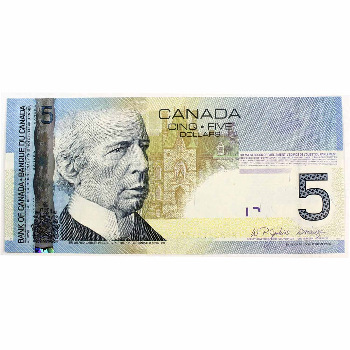 BC-67a 2006 Canada $5 Jenkins-Dodge, APB, CUNC