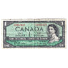 BC-37b 1954 Canada $1 Beattie-Rasminsky, F/N, Circ