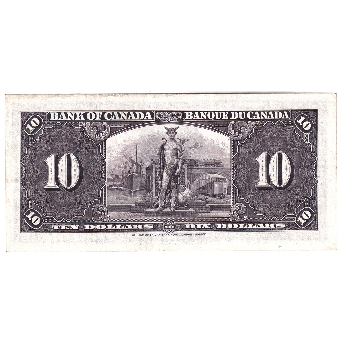 BC-24b 1937 Canada $10 Gordon-Towers, Y/D, EF-AU