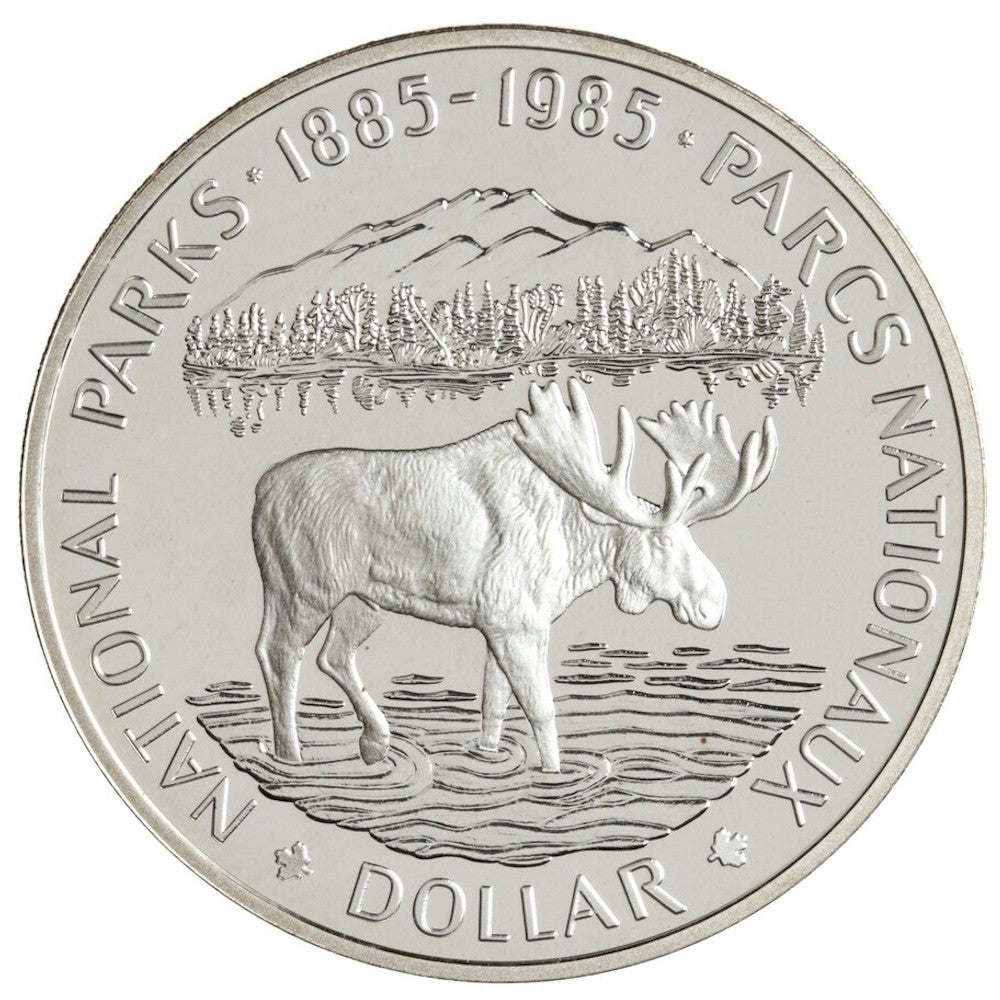 1985 Canada's National Parks Proof .50 Silver Dollar