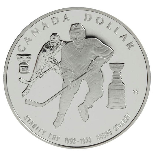 1993 Canada Stanley Cup Centennial Proof Sterling Silver Dollar