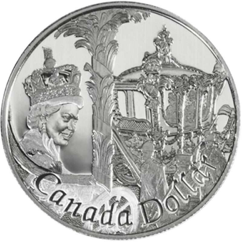 2002 Canada Queen Elizabeth II Golden Jubilee Proof Sterling Silver Dollar