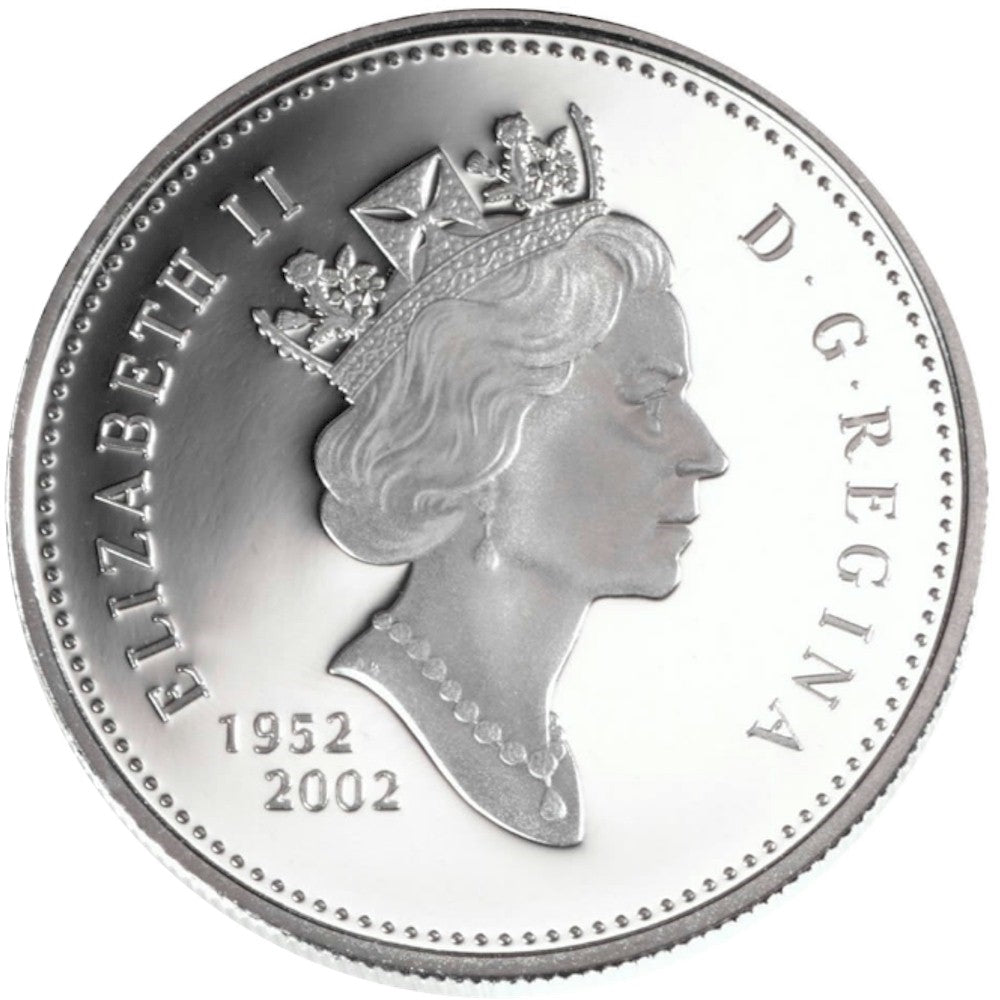 2002 Canada Queen Elizabeth II Golden Jubilee Proof Sterling Silver Dollar