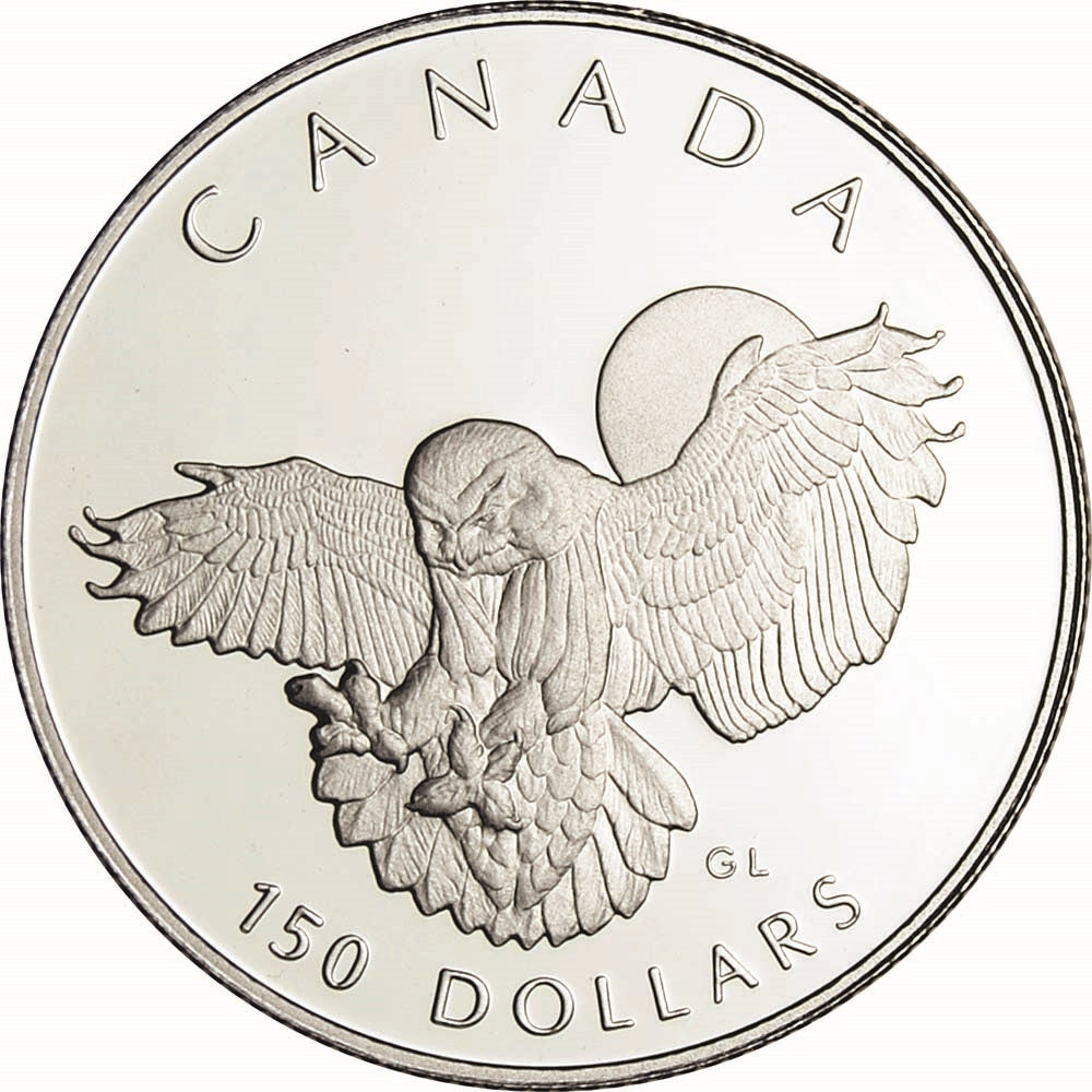 1991 Canada Snowy Owls Platinum 4 Coin Set (TAX Exempt)