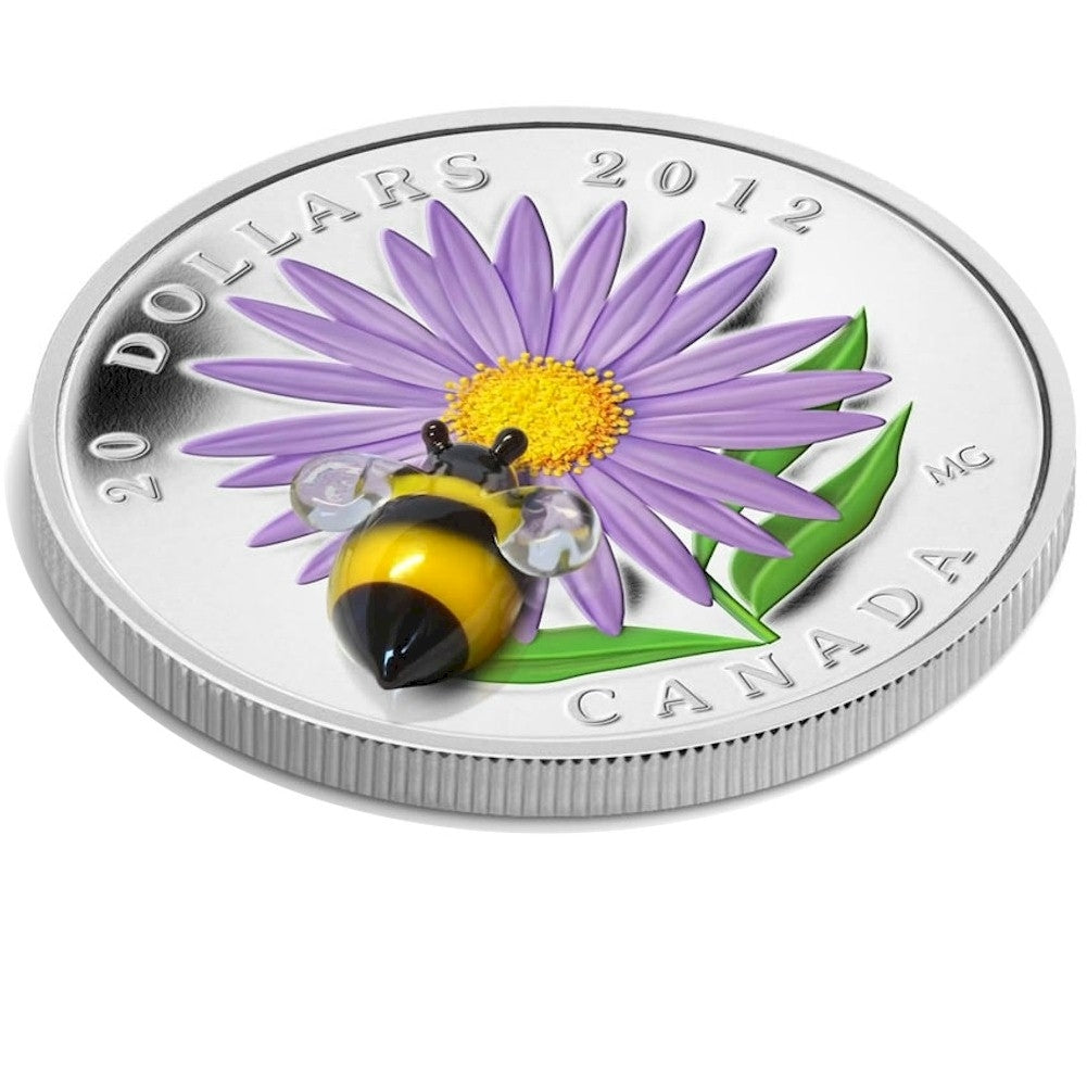 RDC 2012 Canada $20 Aster with Venetian Glass Bumble Bee (residue)